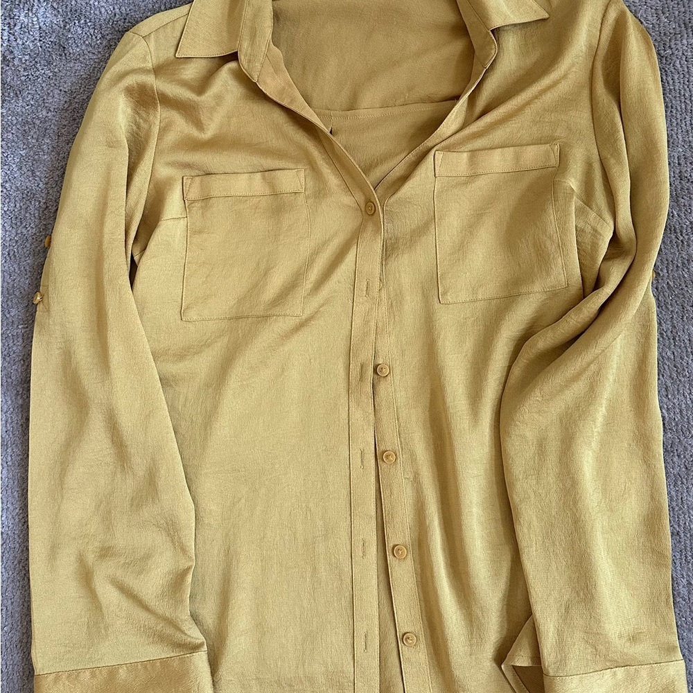 Express Mustard Yellow Cardigan
